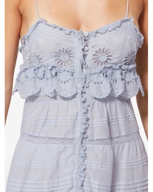 Isabel Marant White Paule Embroidered Maxi Dress