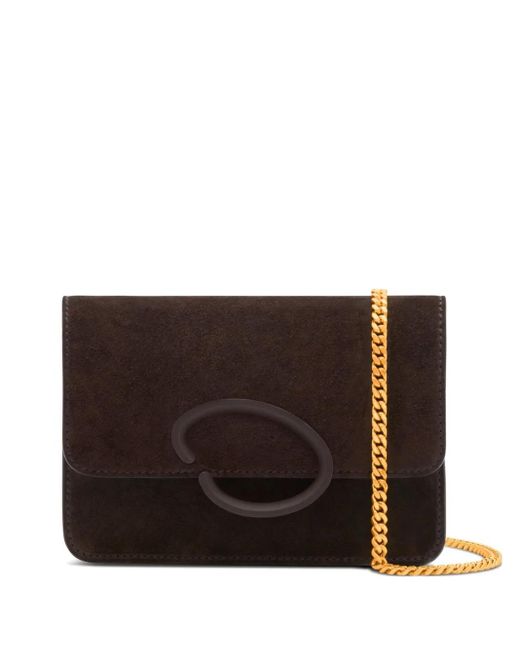 Oscar de la Renta Brown O Pochette Chain Shoulder Bag