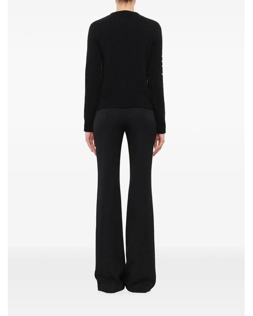 McQueen Black Celestial-Intarsia Sweater