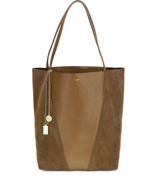 Chloé Natural Panel Charm Shoulder Bag