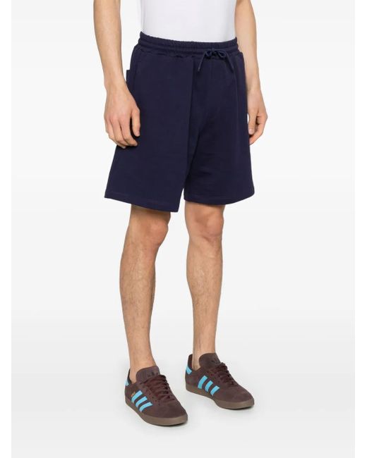 MSGM Blue Logo-Print Shorts for men