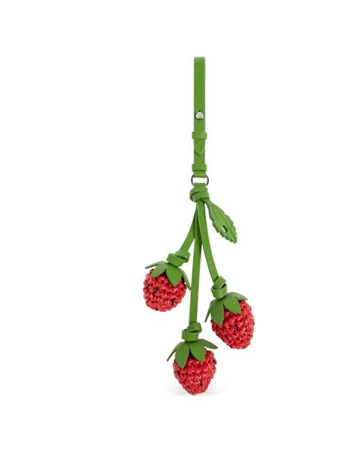 Kate Spade White Strawberry-Pendant Bag Charm