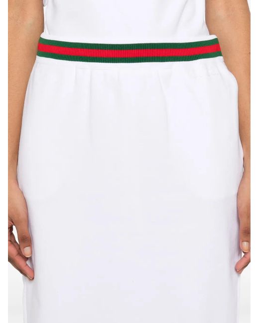 Gucci Rok Met Web-Streep in het White