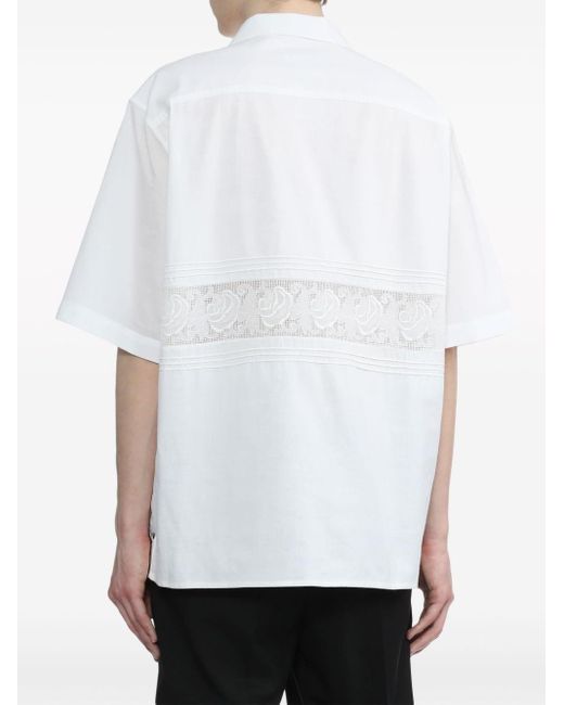 MARINE SERRE Regenerated Household Baumwollhemd in White für Herren
