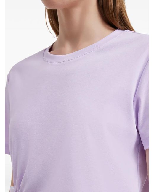 B+ AB Purple Asymmetrical Ring-Detail T-Shirt