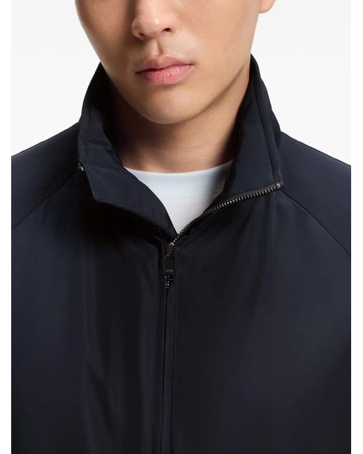 Boss Blue Water-Repellent Hooded Jacket for men