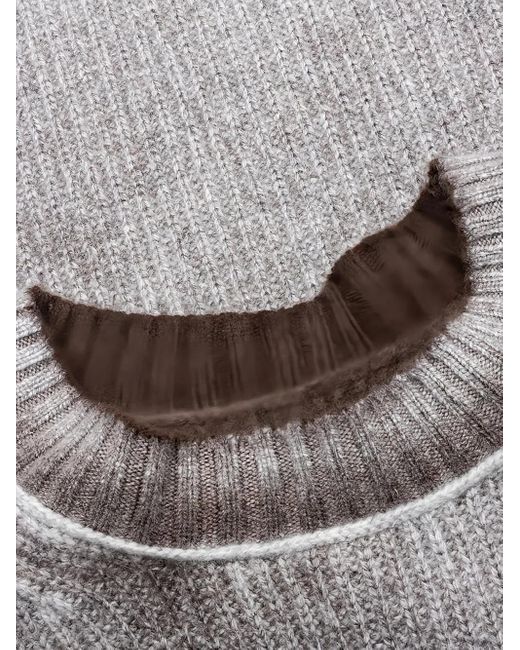Represent Gray "Reversible Fade Out" Knit for men