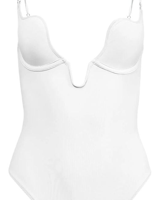 Fleur du Mal White Seduce U-Plunge Swimsuit