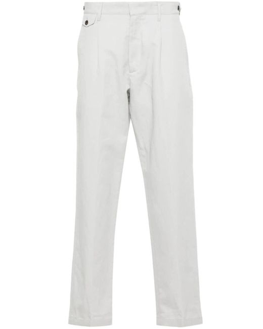 Dunhill White Tapered-leg Chino Trousers for men