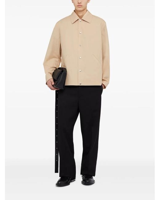Jil Sander Natural Logo-Print Jacket for men