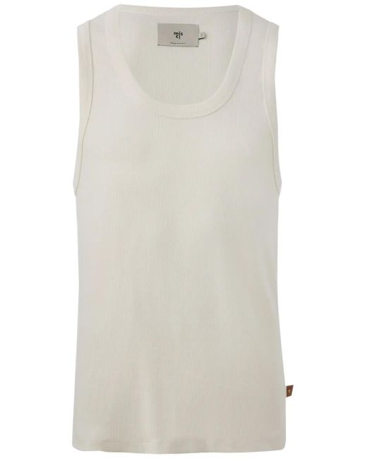 MISCI White Machinho Ribbed Tank Top for men