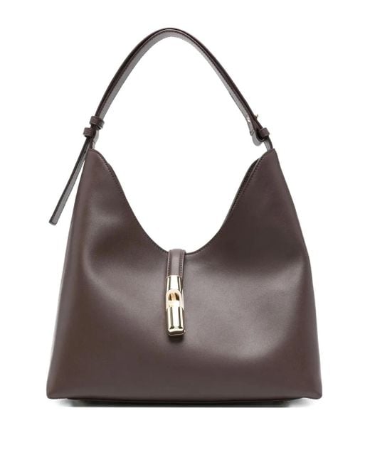 Bolso de hombro mediano con logo Furla de color Gray