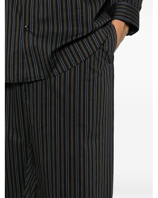Pantalones con cordones Lemaire de hombre de color Black