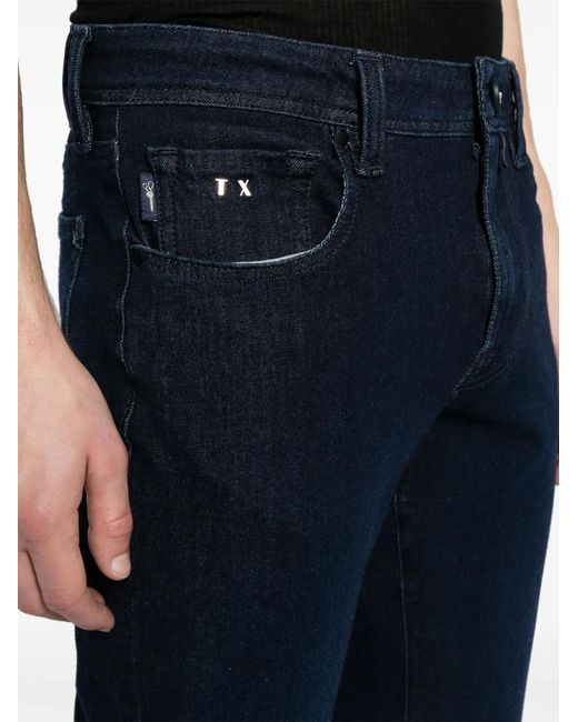 Sartoria Tramarossa Blue Mid-Rise Straight-Leg Jeans for men