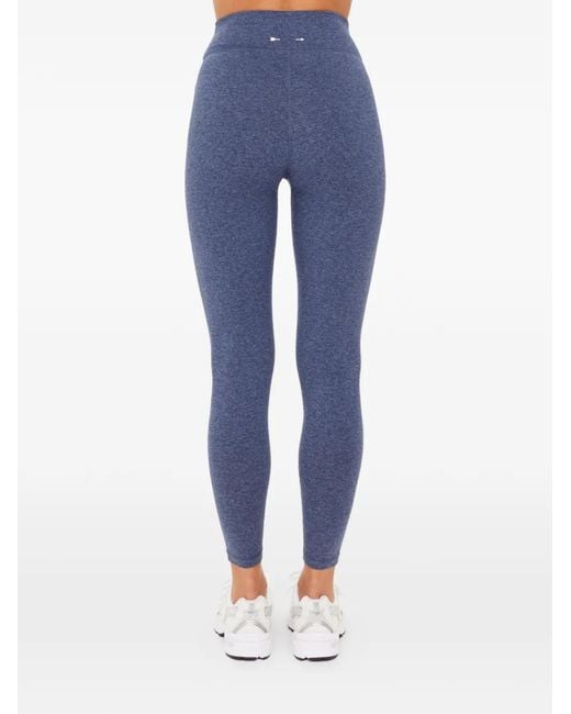 The Upside Blue Bowery Side-Stripe Leggings