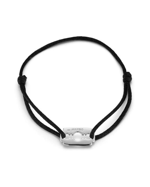 Mateo Black Sterling Razor Blade Bracelet for men