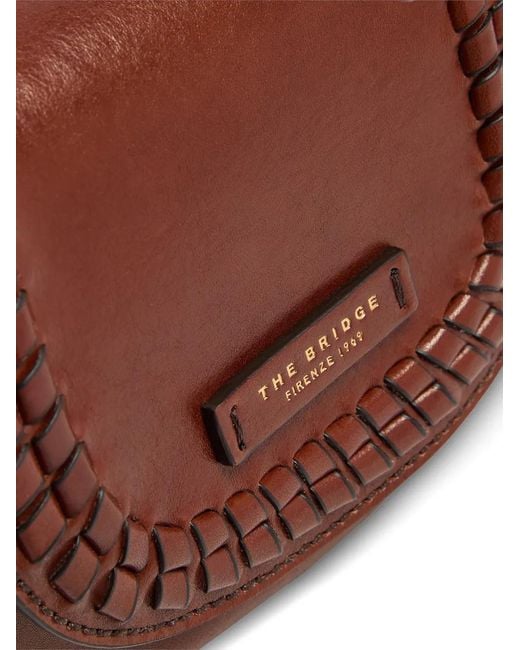 The Bridge Brown Baby Pearl District Whipstitch-Trim Shoulder Bag