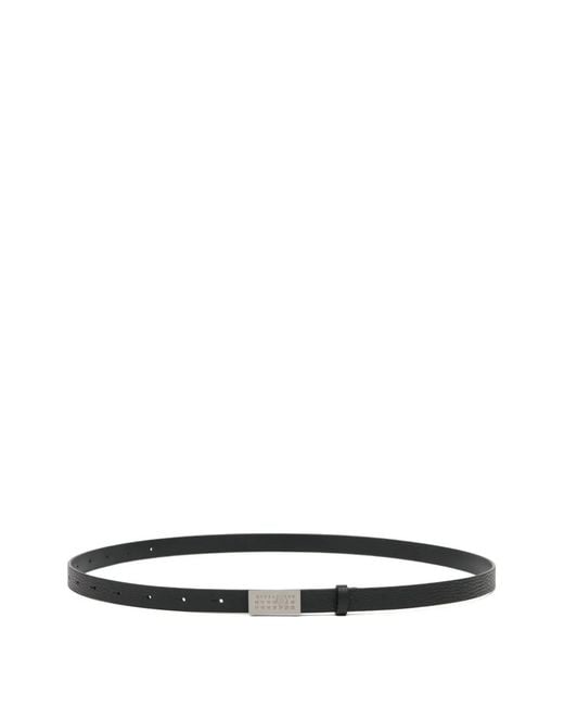 MM6 by Maison Margiela White Numeric Plaque Belt