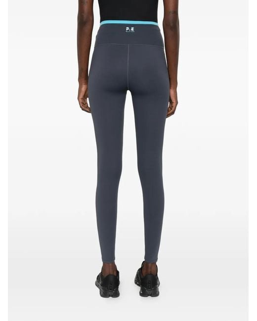 Pantaloni Vita Con Logo di P.E Nation in Blue