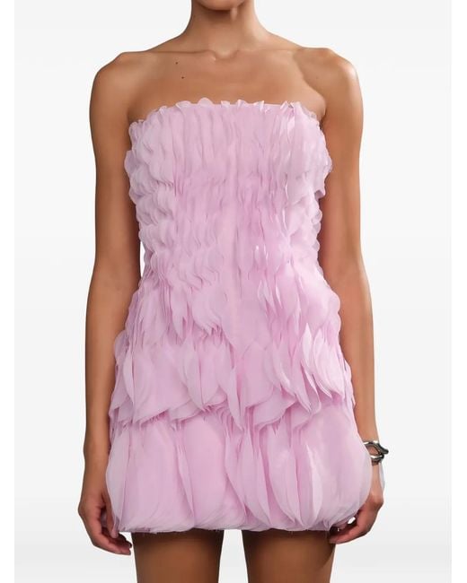 AMUR Purple Robe-Bustier Courte Christine À Volants
