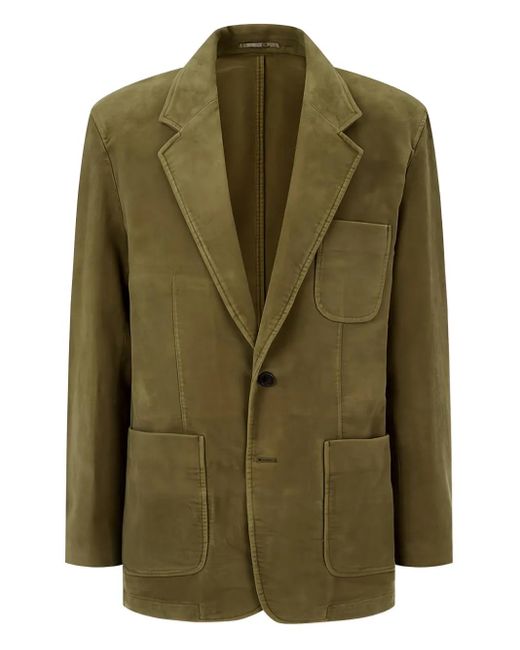 MAN ON THE BOON. Green Patch-Pocket Jacket for men