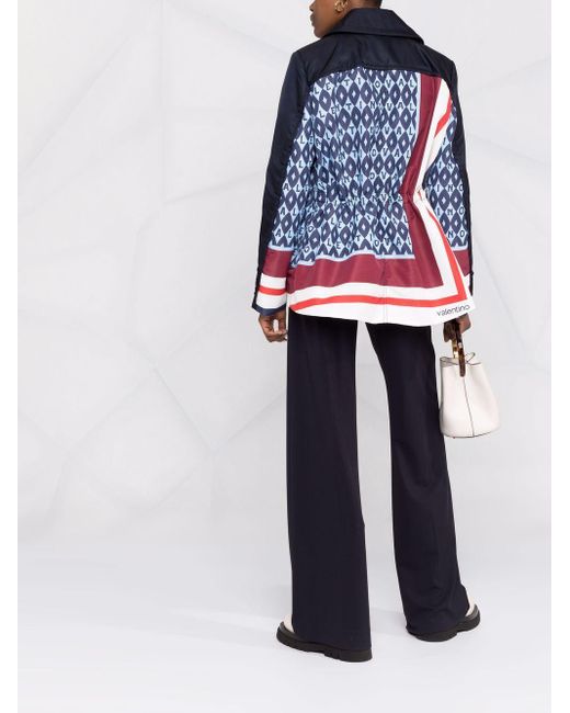 Valentino Synthetic Foulard Archive Print Peacoat in Blue | Lyst Canada