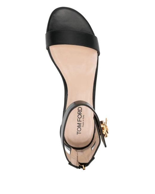 Tom Ford White Open-Toe Sandals With Ankle Strap