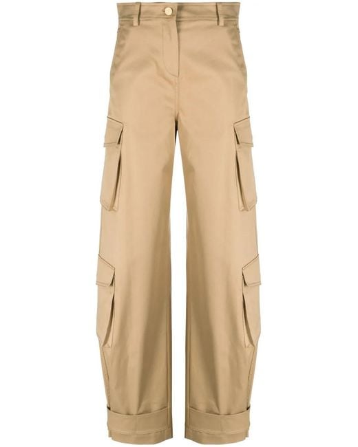 Valentino Garavani Natural High-Waisted Cargo Trousers