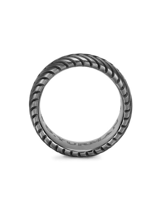 David Yurman Gray Chevron Band Ring for men