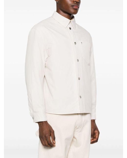 AMI White Padded Shirt Jacket for men