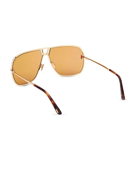 Tom Ford Natural Logo-Print Sunglasses