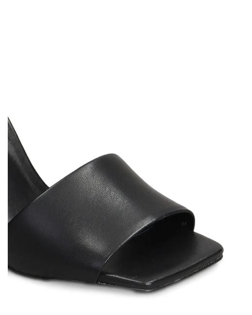 Carrano Black 95Mm Leather Sandals