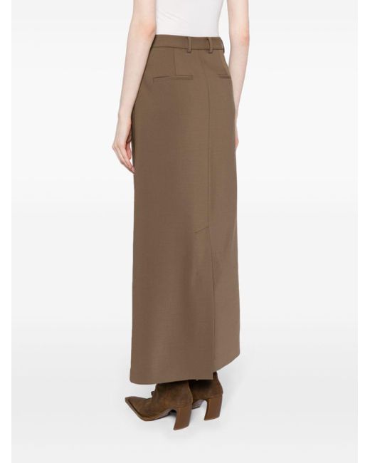 JNBY Brown Tailored Full-length Skirt