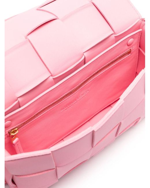 Bottega Veneta Pink Cassette Leather Cross Body Bag
