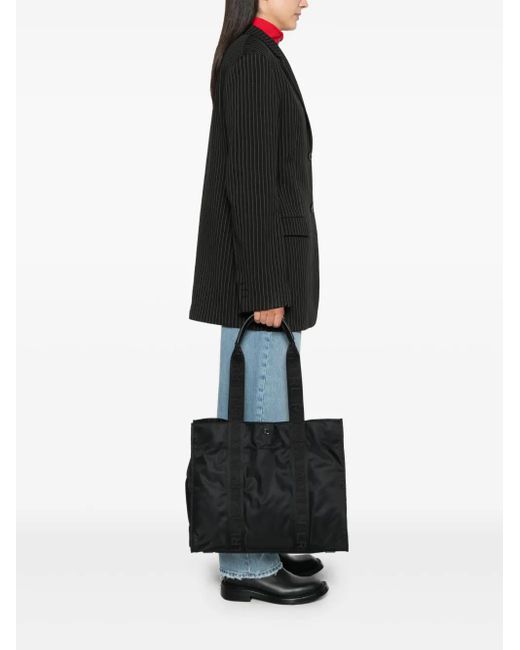 Ralph Lauren Black Large Stevie Tote Bag