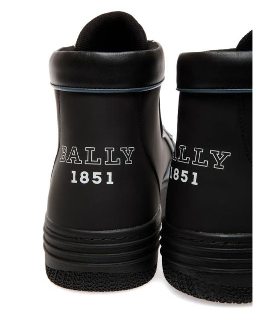 Bally Black Flat High-Top Sneakers for men