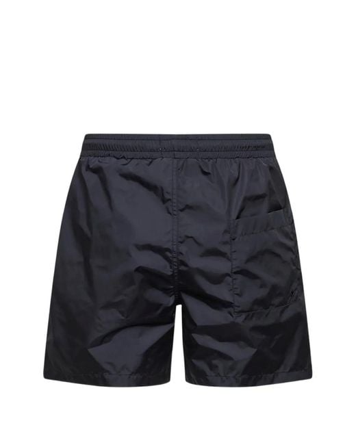 D4.0 Blue Drawstring-Waist Swim Shorts for men