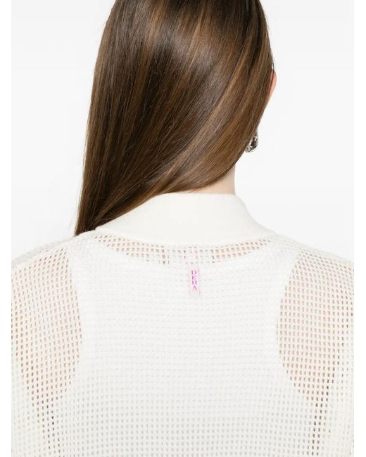 Deha White Zip-Up Cardigan