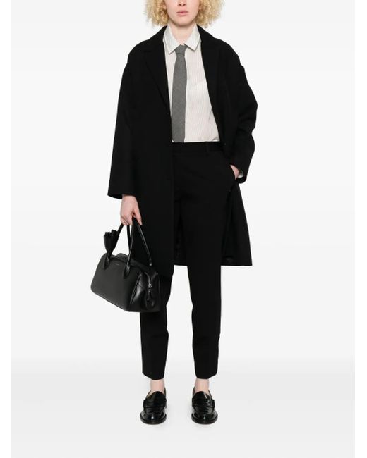 Ottod'Ame Black Pressed-Crease Trousers
