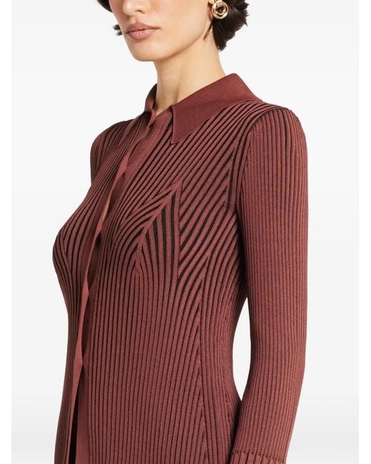 Simon Miller Red Palo Ribbed Buttoned Shirt