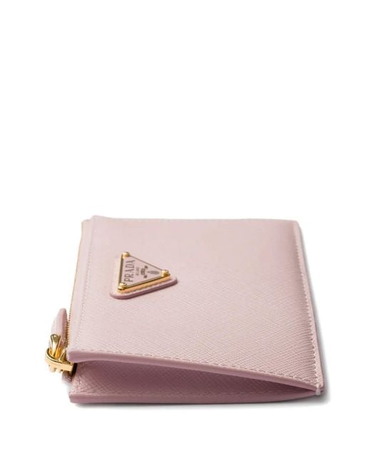 Prada Pink Small Saffiano-Leather Wallet