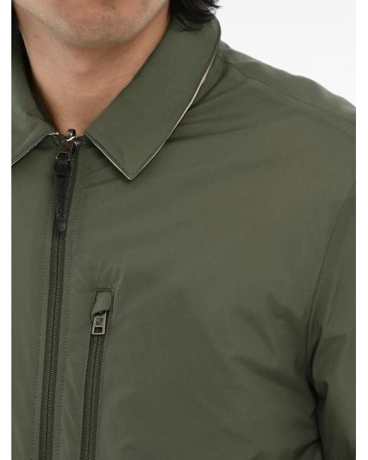 Woolrich Green Reversible Quilted Jacket for men