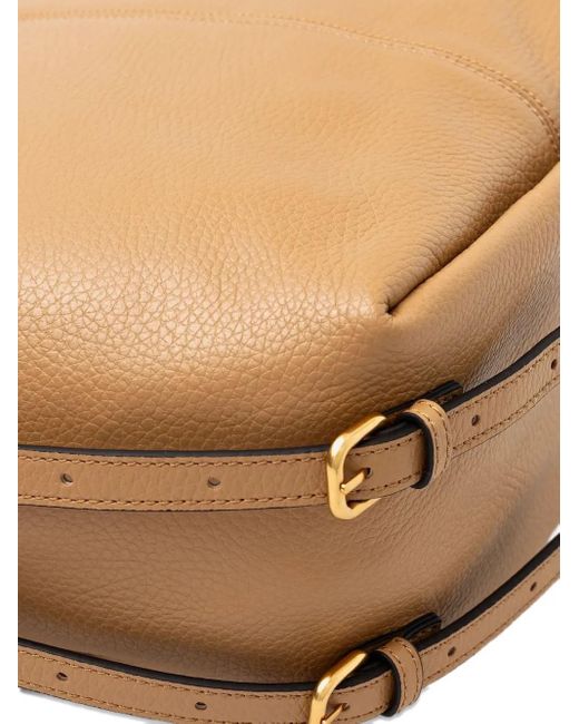 Gianni Chiarini White Buckle-Fastening Leather Tote Bag