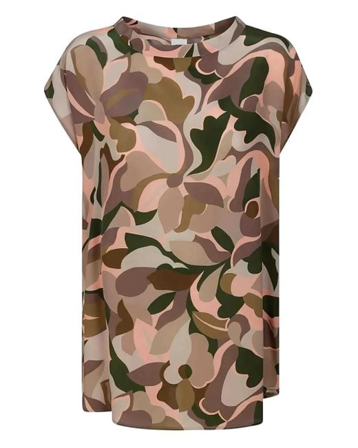 Aspesi Gray Abstract-Print Blouse