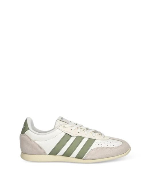 Adidas White Barreda Lo Striped Panelled Sneakers