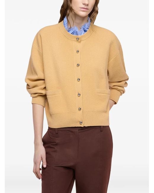 Rabanne White Cardigan À Manches Longues