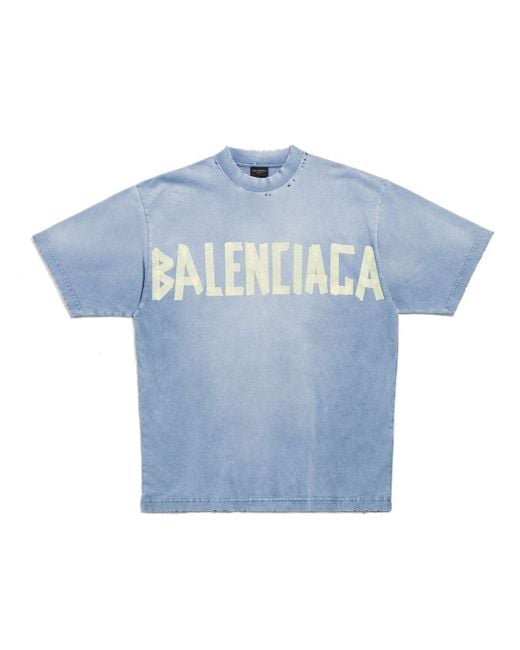 Balenciaga T-shirt Met Logo in het Blue voor heren