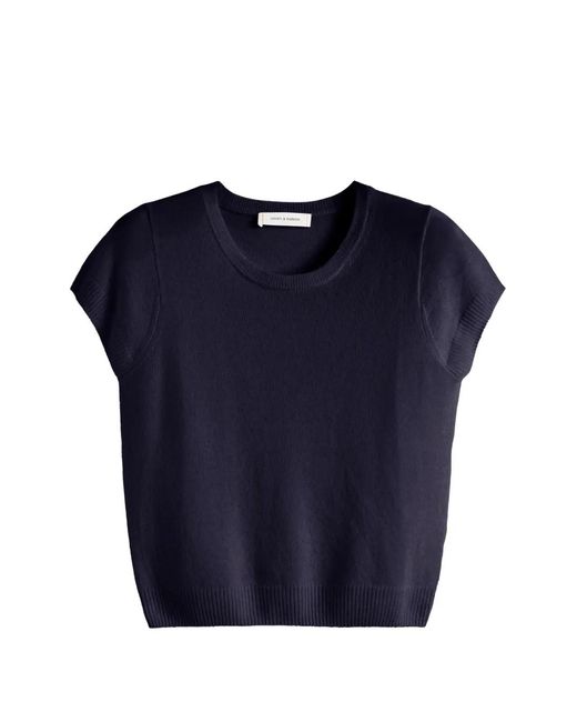 Chinti & Parker Blue Pure Cashmere T-Shirt