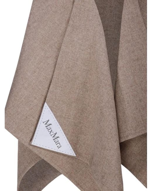 Max Mara Brown Alpaca And Wool Cape