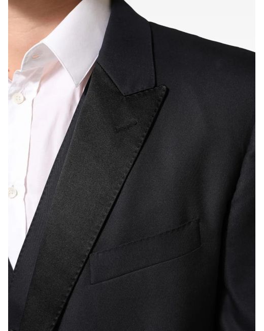 Dolce & Gabbana Black Single-Breasted 3-Piece Suit for men